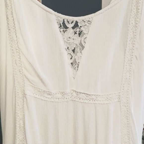 NWT GUESS White Crochet Embroidery White Dress - Picture 10 of 12